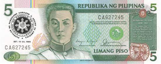 Philippinen 5 Piso 1986 p175b